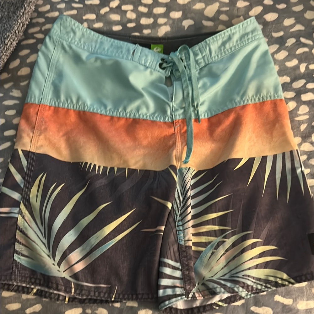 Quiksilver Aqua and Black Board Shorts